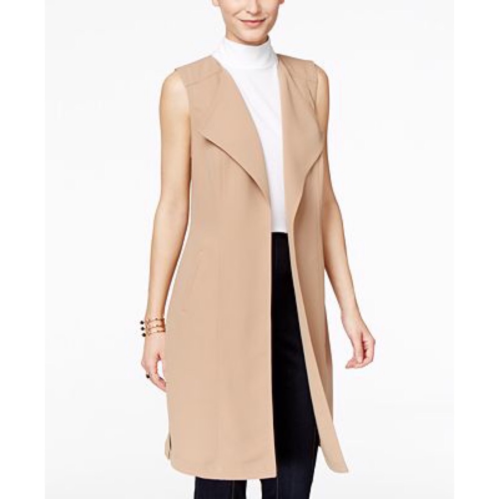 Inc International Concepts Open-Front Long Vest - image 1